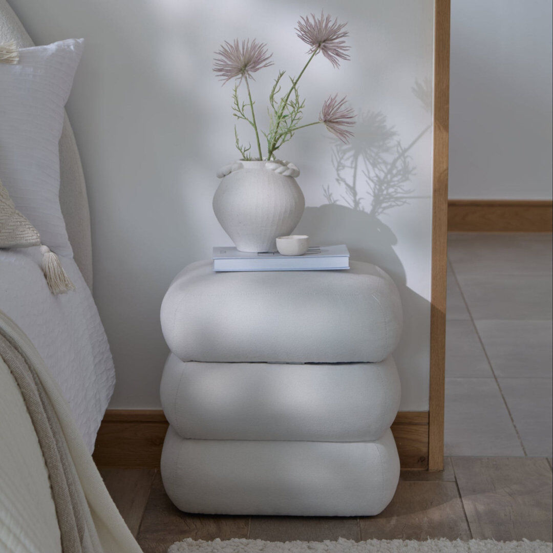 Fairmont Park 45 cm W Footstool Ivory 45cm H X 45cm W X 45cm D