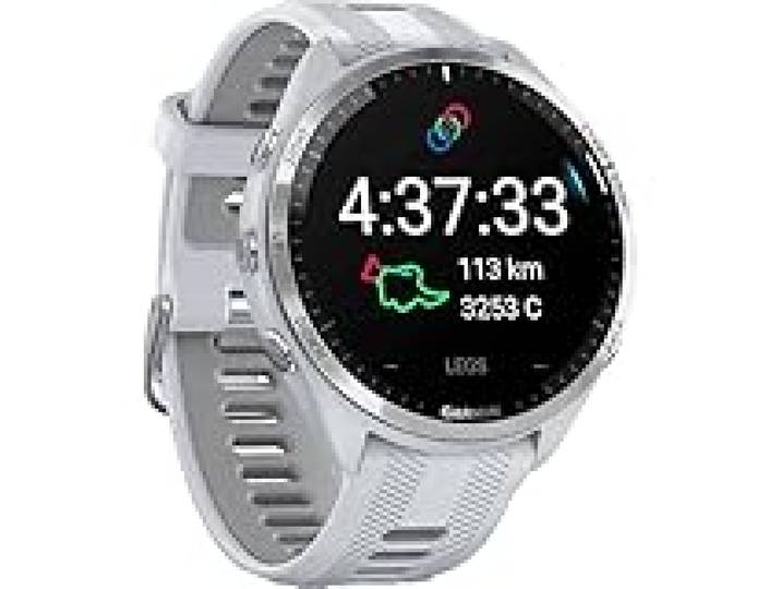Garmin Forerunner 965 Montre connectée Unisexe à Quartz Blanc/Gris poudré