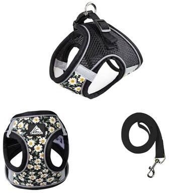 Uplifted Finds Reflective Air Mesh Escape Proof Harness Set black l