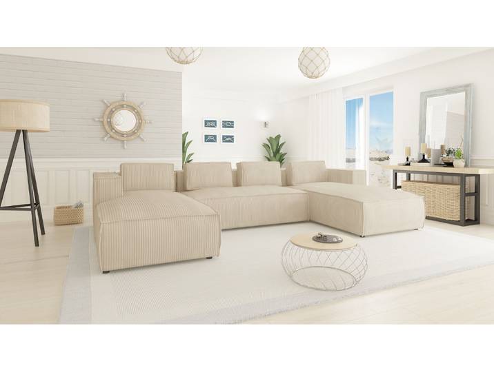 S-Style Möbel Noord - Moderne Wohnlandschaft mit weichem Sitz - Beige