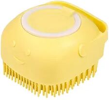 Smart Shopping Spot Dog Bathing Brush & Pet Massage Brush Soft Silicone Shampoo Dispenser For Dogs & Cats yellow