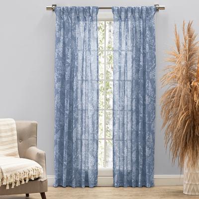 Ricardo Wild Meadows Floral Pinch Pleat w/Back Tabs Curtain Pair