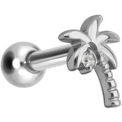Titan Ohrpiercing mit Innengewinde PALME