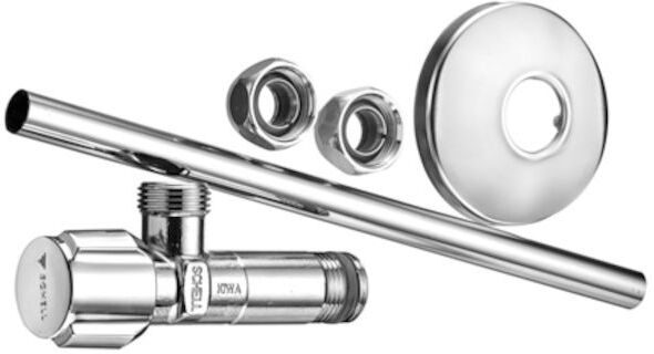 Schell Comfort Eckventil-Set 050200699 DN 10, G 3/8 AG, mit ASAG easy, KIWA, verchromt