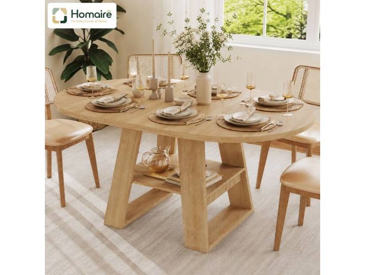 Table à manger beige 150.00 x 110.00 x 75.00 cm HOMAIRE