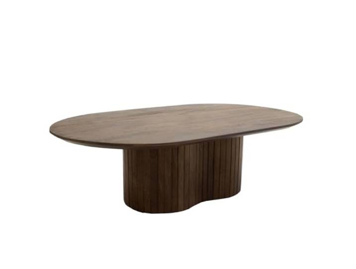 Giga Meubel Couchtisch AVA Walnuss Oval Mangoholz 120x70x35 cm