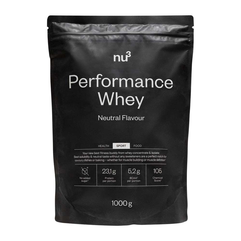 nu3 Performance Whey, Neutral, Pulver 1000 g