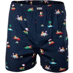 HAPPY SHORTS Happy Shorts Herren Webboxershorts - American Style, Baumwolle, gemustert, Größe M in Bunt Bunt
