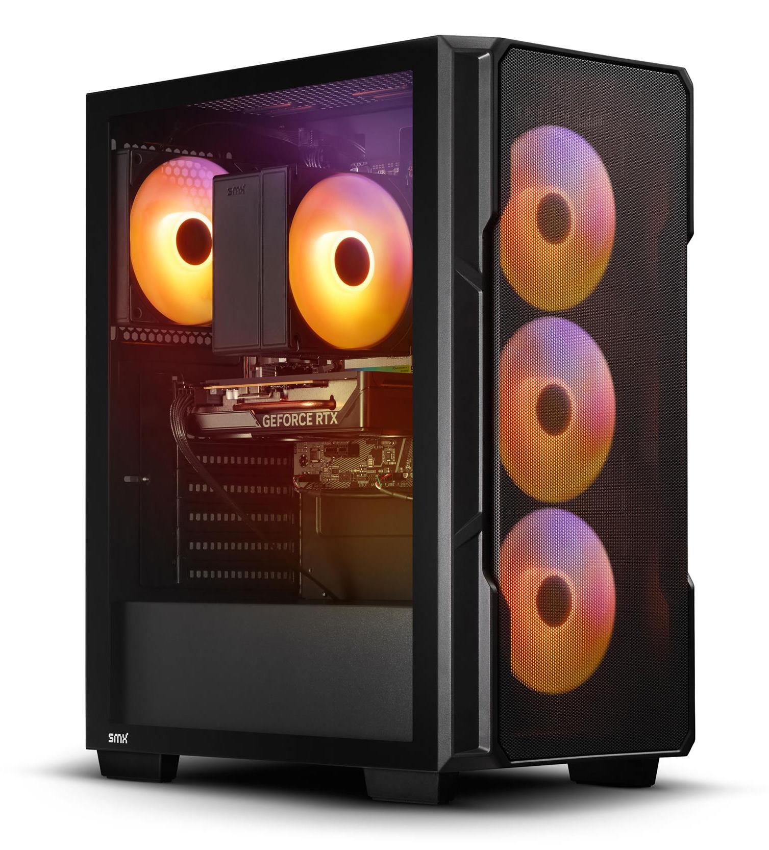 SMX BattleStation - Intel Core I5-14400F, RTX 5050 8GB, 32GB RAM, 1TB SSD, ARGB-Beleuchtung, Win11 - Gaming PC