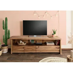 TV-Board Sheesham 190x50x60 natur lackiert / sandgestrahlt PURE SHEESHAM #220