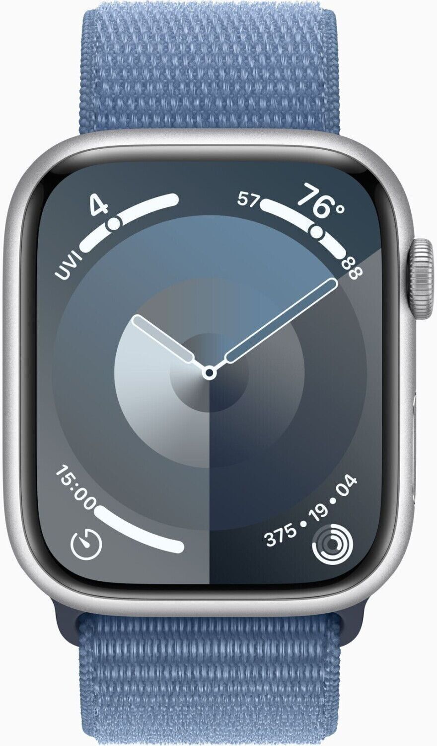 Apple Watch Series 9 aluminium 41 mm (2023)   GPS   Argent   Sport Loop Bleu Hiver - Refurbished