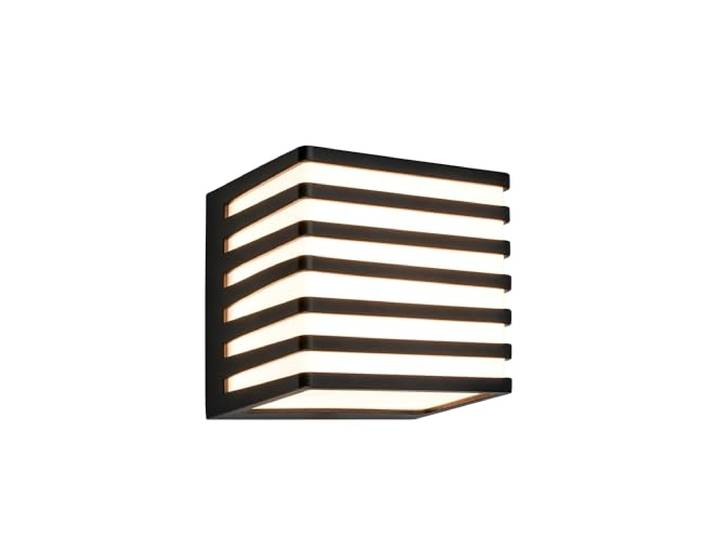 TELEFUNKEN - LED Wandleuchte Aussen mit Spritzwasser- und Staubschutz, warmweiße Lichtfarbe, 10 Watt, 800 Lumen, Aussenlampe, Wandlampe, LED Strahler, Außenbeleuchtung, 11x11x11 cm, Schwarz