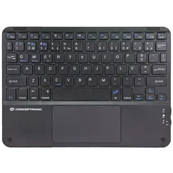 Conceptronic TOBIN01BPT 10-Zoll-Bluetooth-Tastatur mit Touchpad, QWERTY Portugiesisch