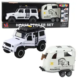 Geländewagen mit Pferdeanhänger, Figur, Licht, Sound