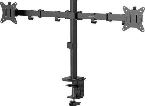 SpeaKa Professional SP-MM-1090 Monitorhalterung 2 Display(s) 43,2cm (17") - 81,3cm (32") Schwarz Neigbar, Schwenkbar