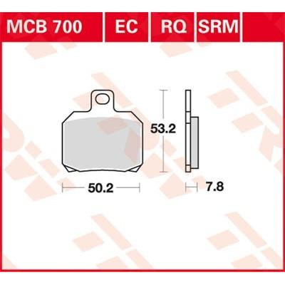 TRW Bremsbelagsatz MCB700 Bremsbeläge,Bremsklötze,Bremssteine,Bremsbeläge & Bremsbelagsatz,Bremsklötze & Bremsbelagsatz