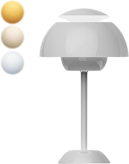 LUPATDY Draadloze Tafellamp met LED - Grijs