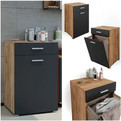 Vicco Wäschekorb Wäscheschrank Badschrank Matteo ANT/GKO Waschmaschinenschrank