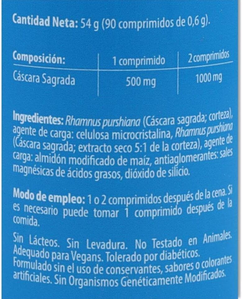 Naturmil Cascara Sagrada 500 Mg 90 Comprimidos