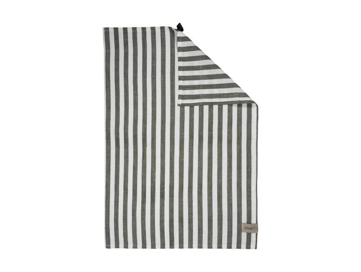 ERNST Torchon Ernst rayures larges 47x70 cm Sauge, blanc