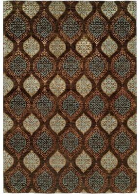 KALATY Royal Manner Derbyshire Brown Hand-knotted Area Rug