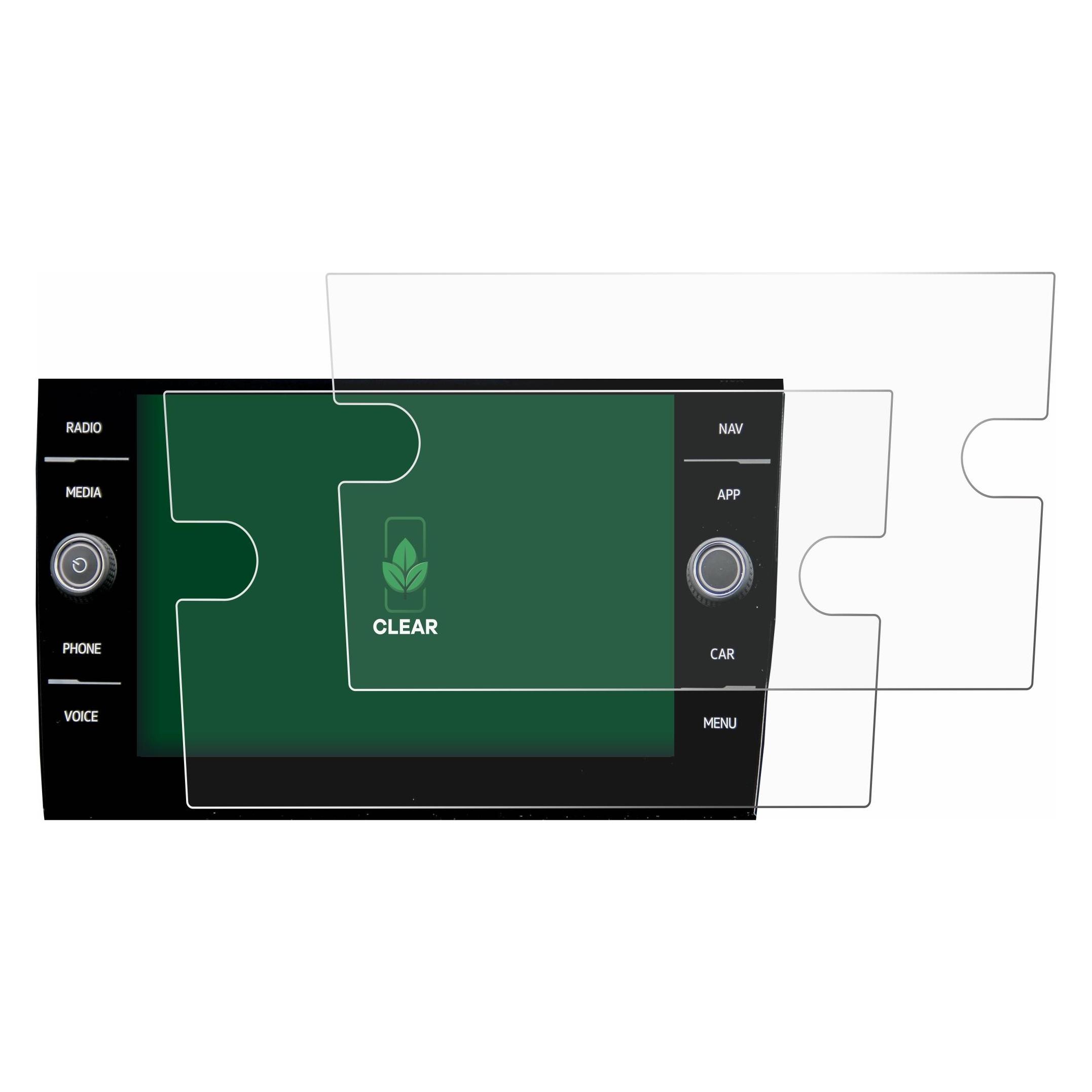 ScreenLeaf Schutzfolie für Volkswagen Taigo Discover Media 8" 2023 Displayschutz Display Schutz Folie Klar Tr (6150664)