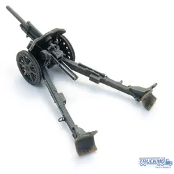 Artitec Fertigmodell Wehrmacht 10,5cm LeFH 18 grau in Stellung 6870744