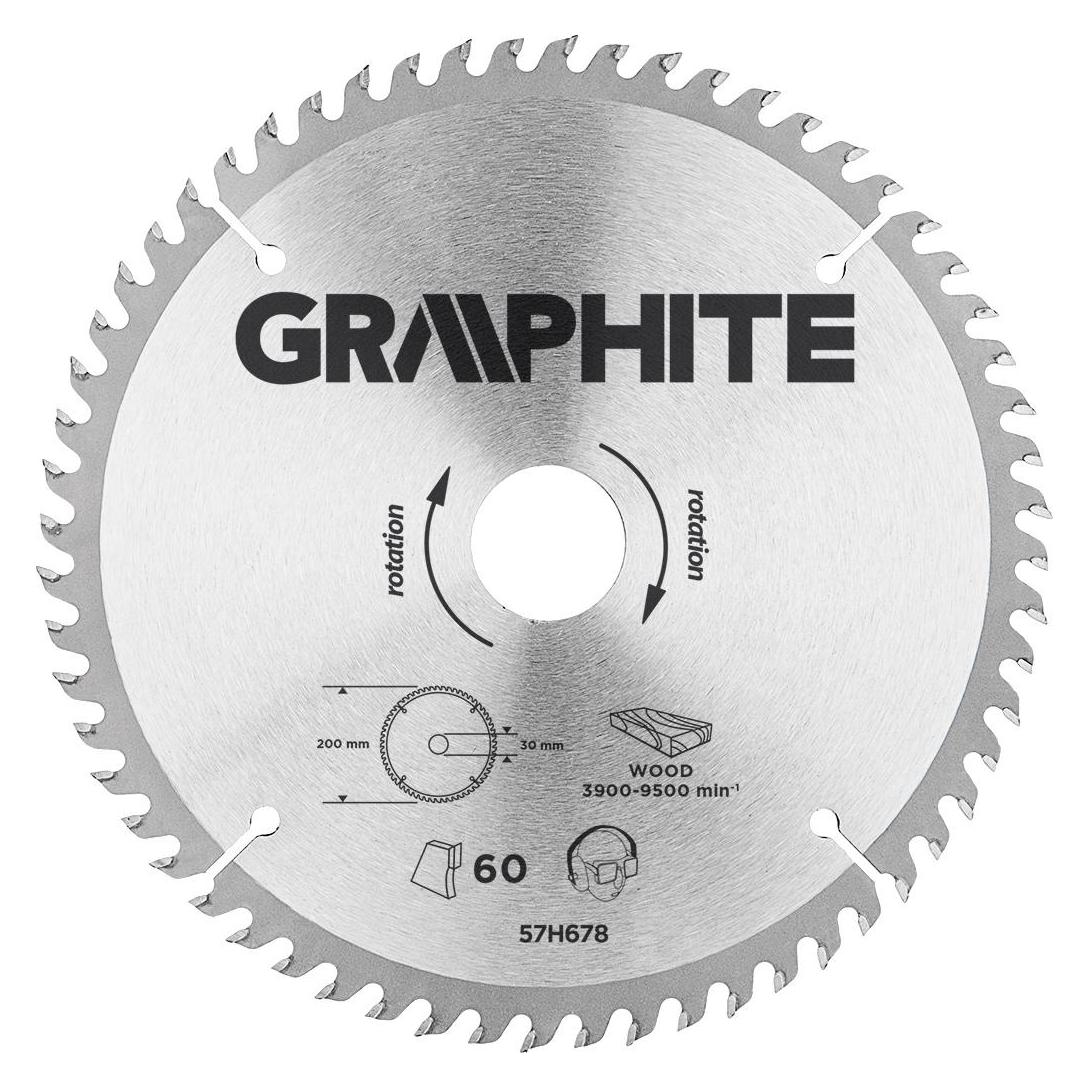 Graphite Graphitkreissäge 200x30x3,2mm 60 Zähne. - 57H678 (TOP-57H678)