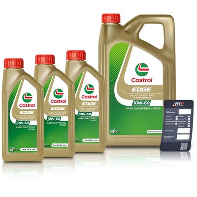 Castrol 8 L EDGE 10W-60 + Ölwechsel-Anhänger [Hersteller-Nr. 15F62C]