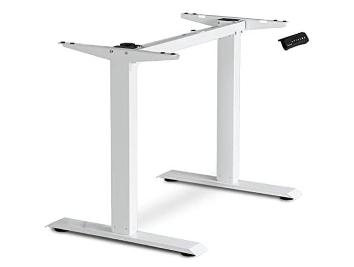 ESMART ETX-121W elektrisches Steh-Sitz-Schreibtischgestell Weiß, Höhe 71–121 cm, 3 Speicherplätze, Aktivitätserinnerung, Soft-Start/-Stopp, für eigene Tischplatte