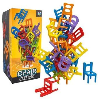 Uplift Picks Stacking Chair Game Kids Puzzle Toy Parent Child Interactive Balance Game 42 Pcs