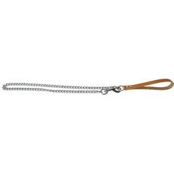 Martin Sellier Hundeleine aus Ketten und Leder (Hund, Spazieren), Halsband + Leine
