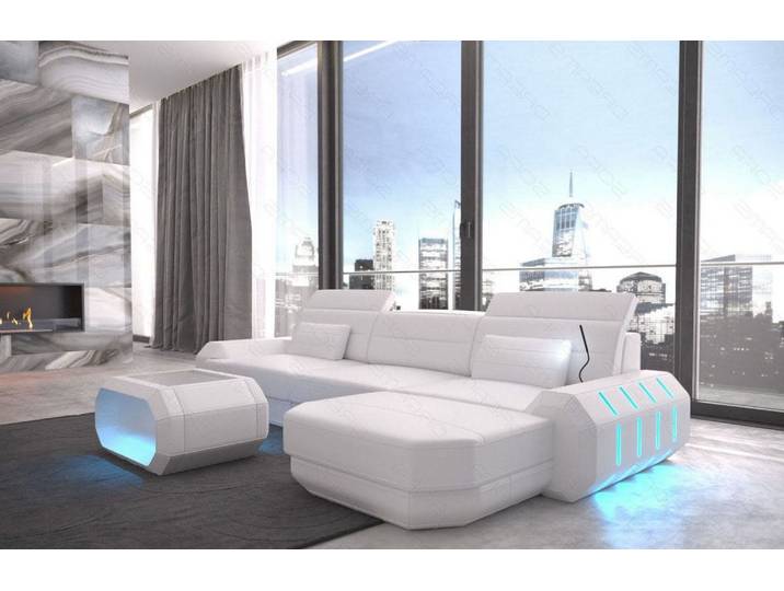 Ecksofa Roma L-Form aus Leder