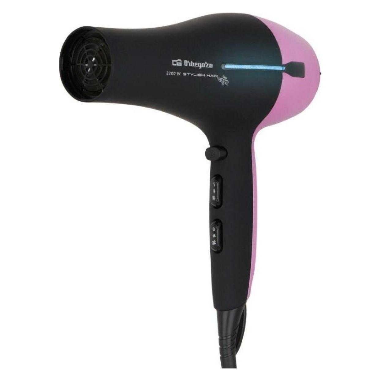Orbegozo SE 2320 Hair Dryer 2200W Black and Pink (2200 W) (SE 2320)