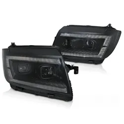 LED Scheinwerfer Schwarz passend für VW Crafter II ab 2017 DRL Blinker