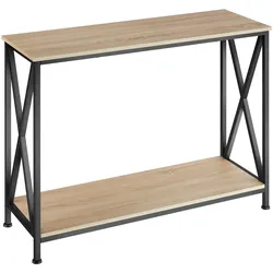 tectake Konsolentisch Tacoma 100x35x80,5cm  Industrial Holz Hell, Eiche Sonoma