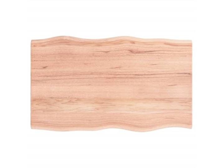 NKOPPFG Tischplatte 100x60x2 cm Massivholz Eiche Behandelt Baumkante Lackierte Oberfläche, Handgefertigt, Vielseitig mit Untergestellen Kombinierbar, Naturkante