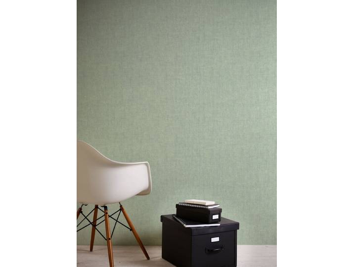 UNI BEHANG Structuur - groen metallic - A.S. Création Greenery