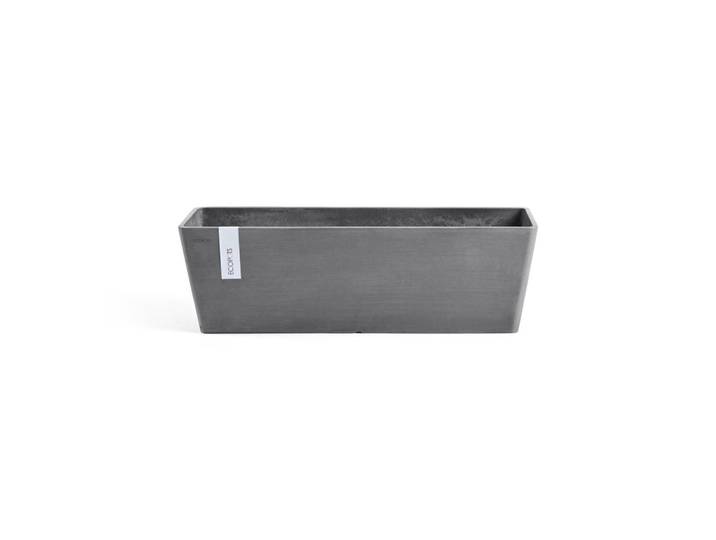 Ecopots Blumentopf mit Wasserreservoir Bruges 44,8/17/17,3 cm Grau, Kunststoff, Beton Optik, Rechteckig, 17.3 cm, Dekoration, Blumen & Blumentöpfe, Übertöpfe