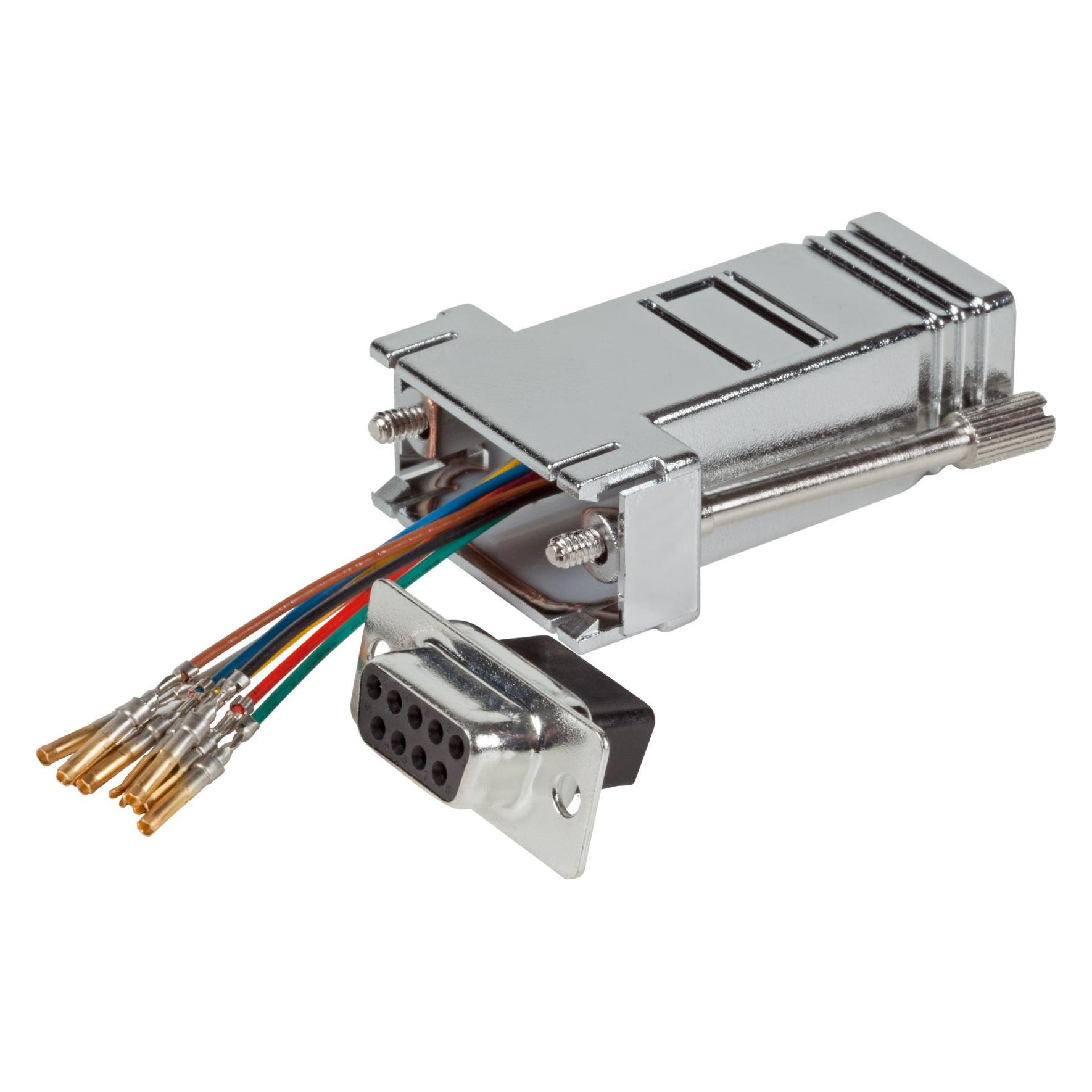 EFB Elektronik Modular-Adapter DB09Buchse/RJ45, metallisiertes Gehäuse (ETM23067)