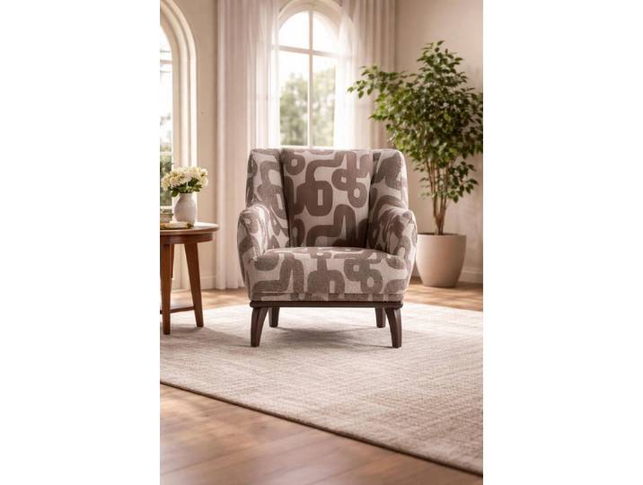 JVmoebel Sessel Schicker Gemusterter Sessel Designer Polstermöbel Edler Einzelsessel (1-St), Made in Europa