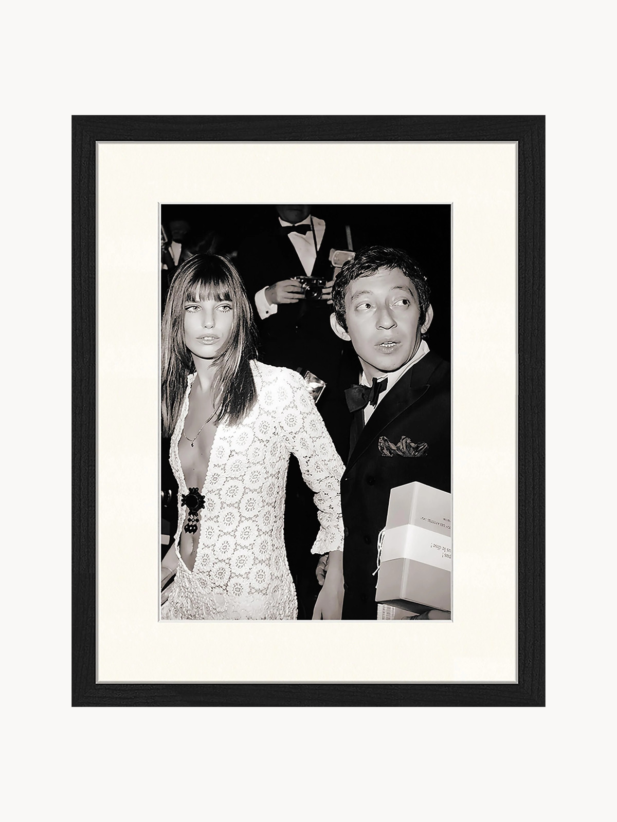 Ingelijste print Serge Gainsbourg & Jane Birkin in meerdere kleuren, B: 32 cm, H: 42 cm