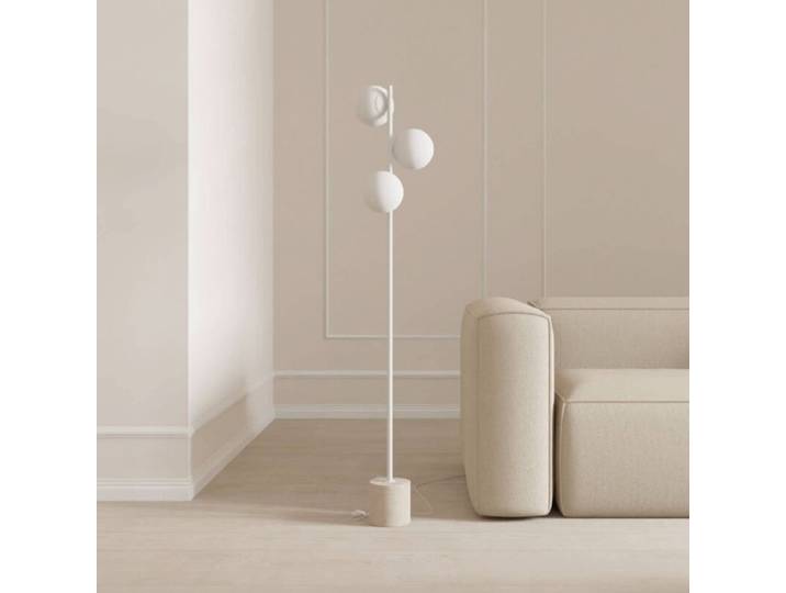 Lumière Design Stehleuchte Rovea, Weiß, aus Eisen, inkl. Leuch