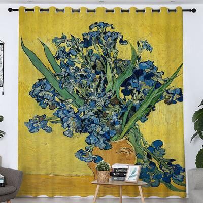 LightInthebox Vincent van Gogh Curtain Panels Grommet/Eyelet Curtain Drapes For Living Room Bedroom, Farmhouse Curtain for Kitchen Door Window Treatments Room Darkening