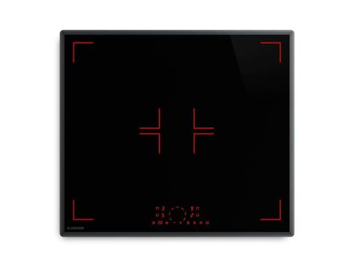 Klarstein RedFlame Induktionskochfeld 60 cm - 4-Zonen, 7000W Boost, Touch-Slider, Timer, Kindersicherung, Restwärmeanzeige, Ceranfeld Induktion, Überhitzungsschutz