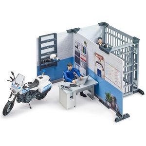 bruder Spielset bworld 62732, ab 4 Jahre, Polizeistation mit Polizeimotorrad, 31 Teile