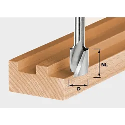 FESTOOL Spiralnutfräser Nutfräser Fräser HS Spi S8 D6/21 Stahl Holz 490944
