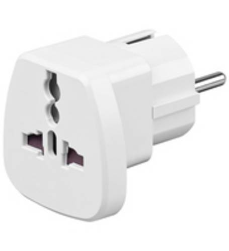 Good Connections Universal Adapter Buchse an Schutzkontakt-Stecker für UK, Schweiz, Italien, USA, Dänemark