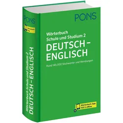PONS Wörterbuch Schule und Studium Deutsch - Englisch, Band 2, Schulbücher von Various Publishers