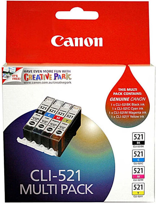 TINTEIRO CANON CLI-521+PAPEL MULTIP